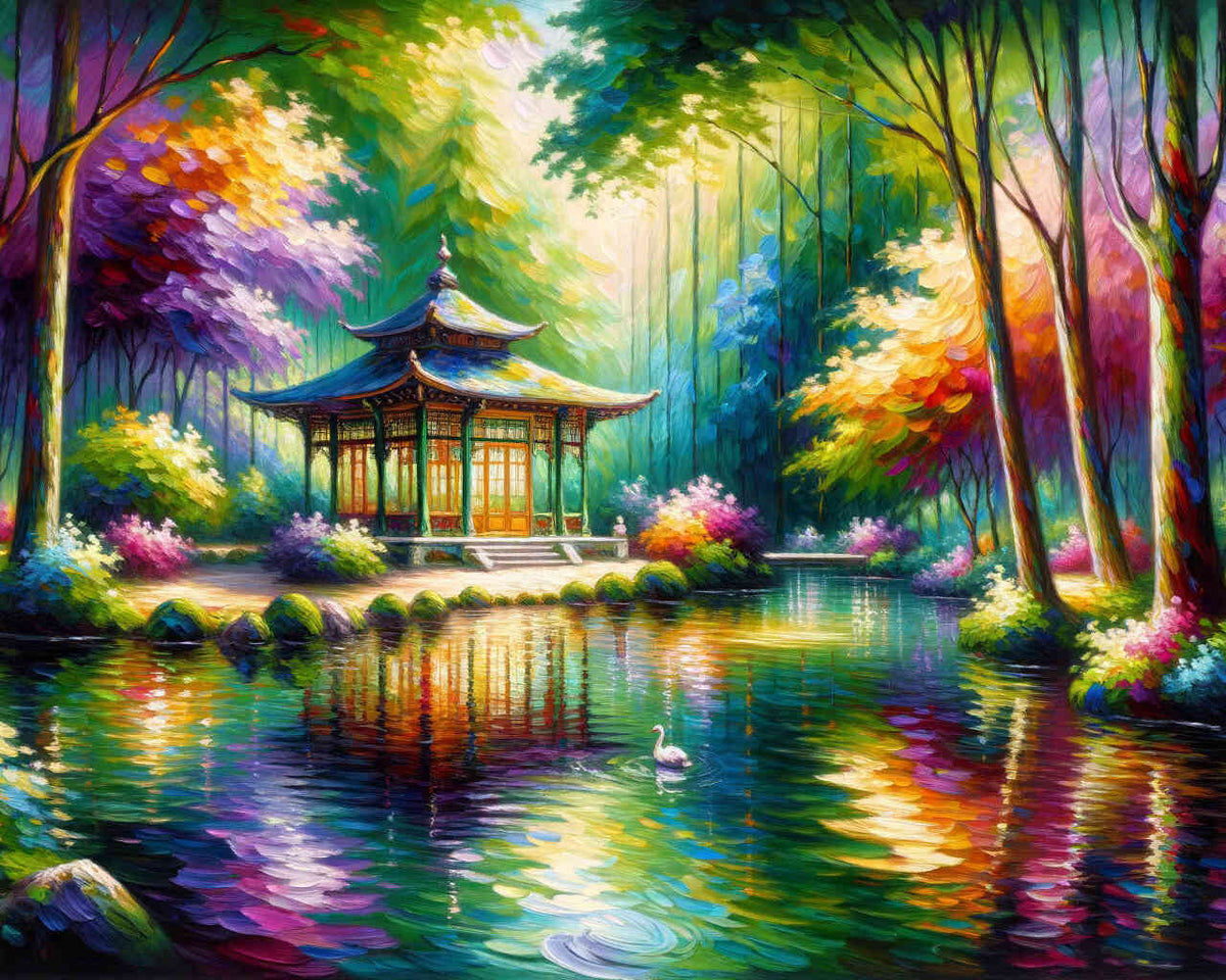 Paint by Numbers - Pavilion in the forest