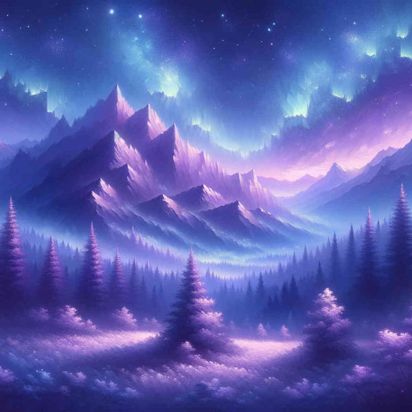 Paint by Numbers - Mountains in purple