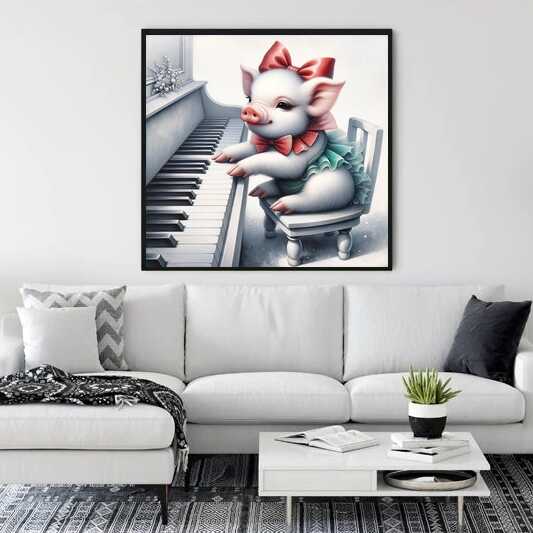 Paint by Numbers - Piglet on Klavir
