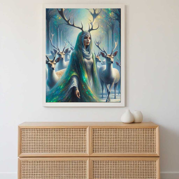 Paint by Numbers - Woman with Antlers and Deer