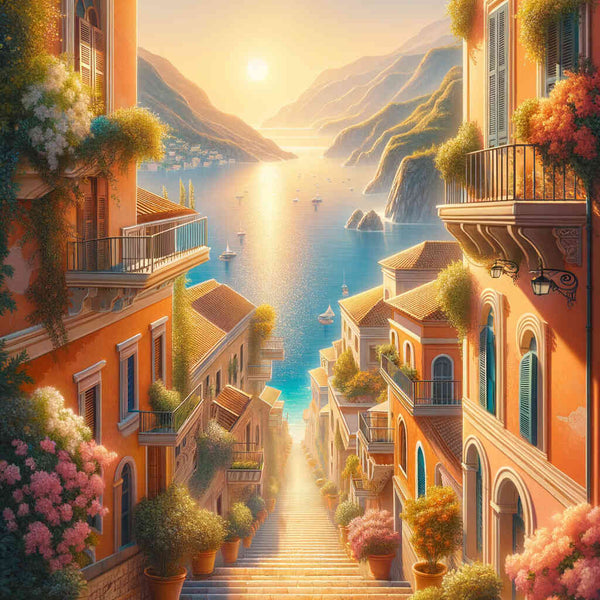 Paint by Numbers - Stairway street by the sea