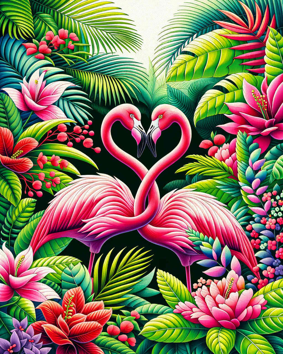Paint by Numbers - Flamingo, pair