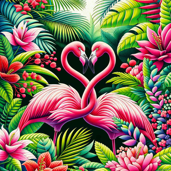 Paint by Numbers - Flamingo, pair