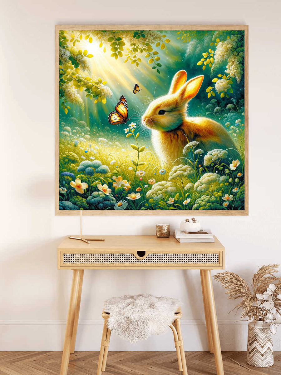 Paint by Numbers - Rabbit with butterfly