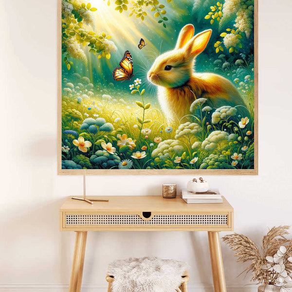Paint by Numbers - Rabbit with butterfly