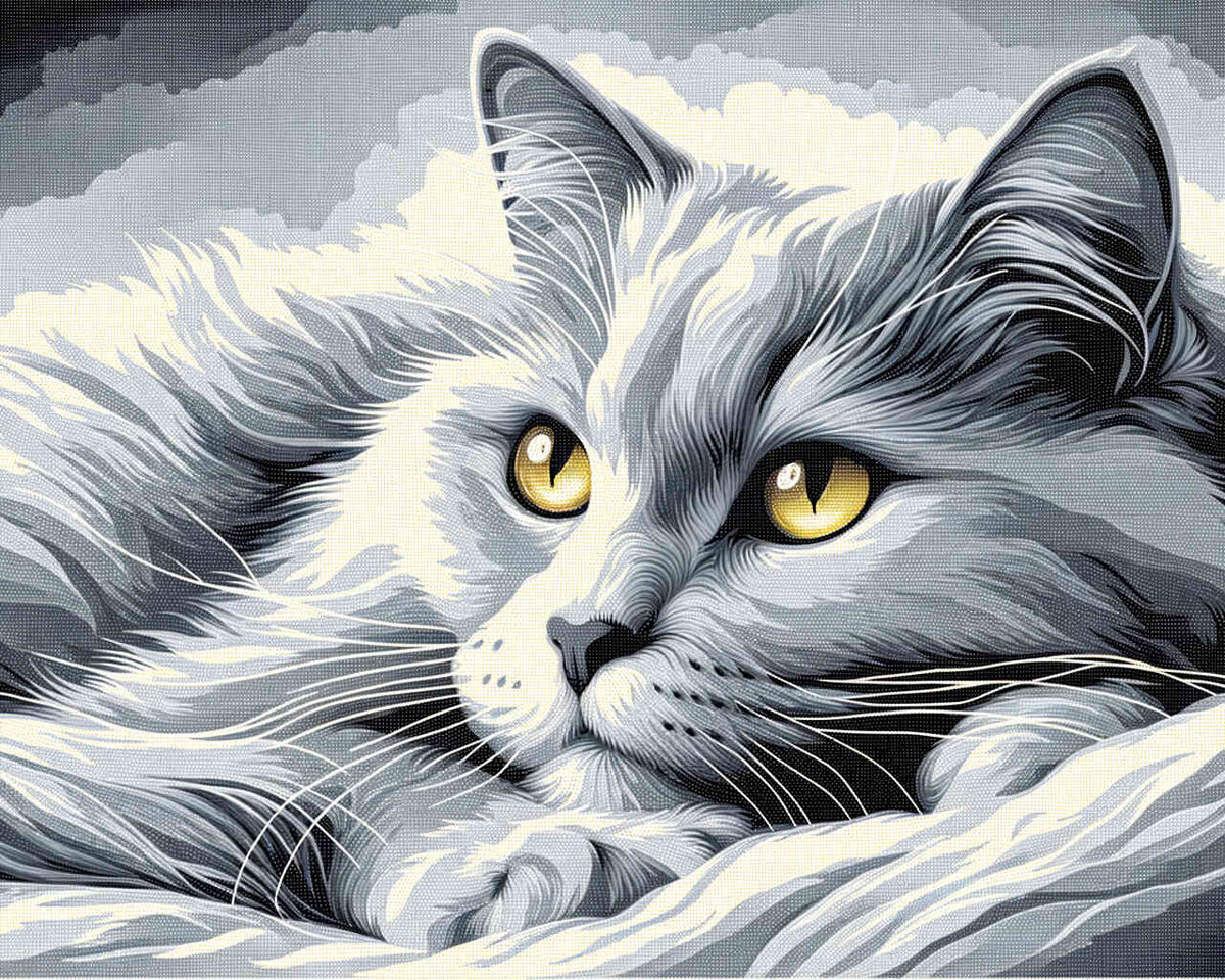 Paint by Numbers - Chilling Cat