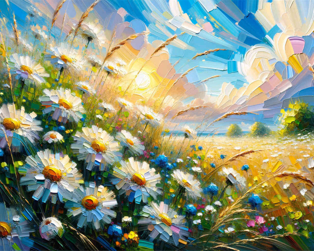 Daisies, meadow - Paint by Numbers