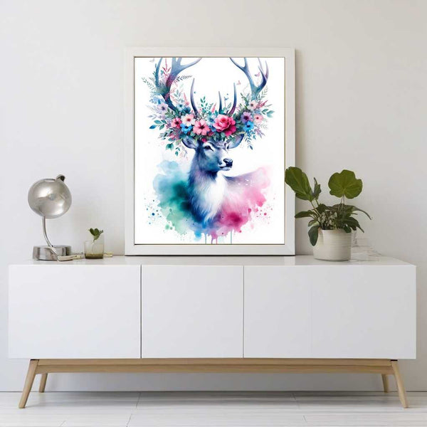 Paint by Numbers - Deer on white background