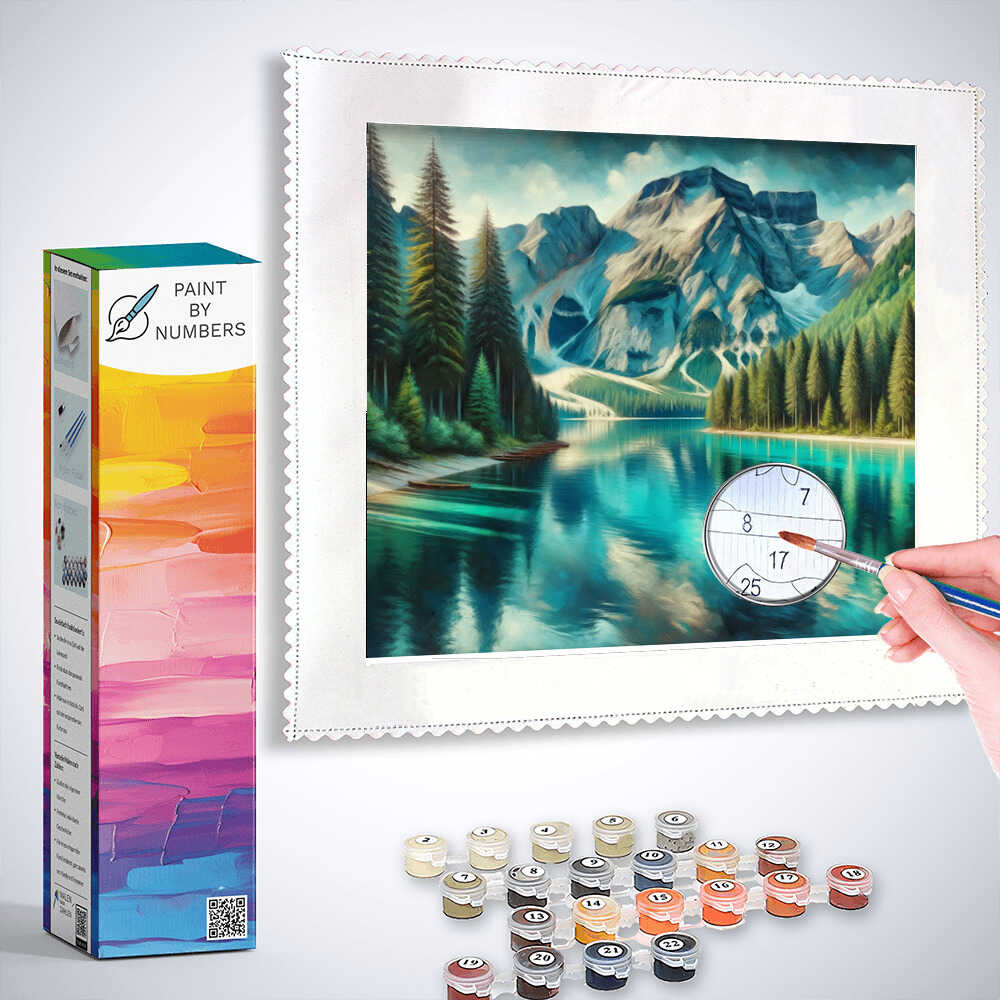 Paint by Numbers - Turquoise mountain lake