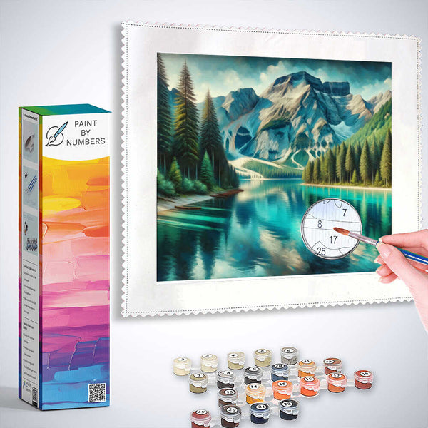Paint by Numbers - Turquoise mountain lake