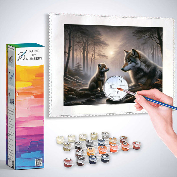 Paint by Numbers - Learn to smell, wolves