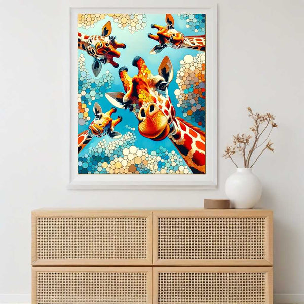 Giraffe looks from above - Paint by Numbers