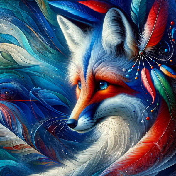 Paint by Numbers - Fox with feather ornament