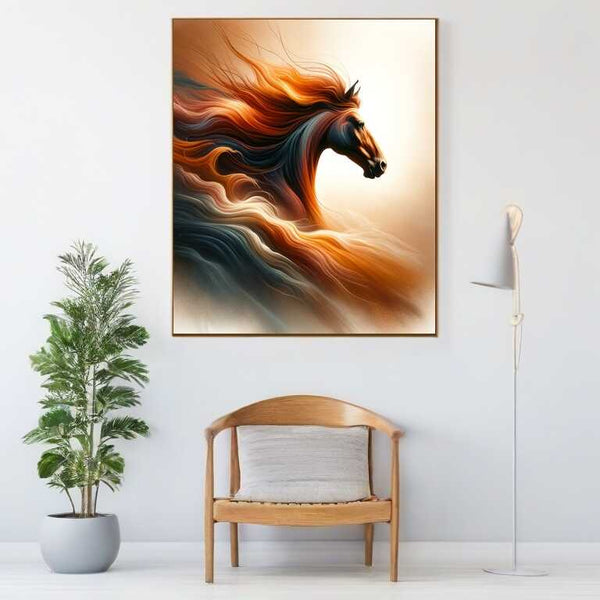 Paint by Numbers - Horse with Waving Mag