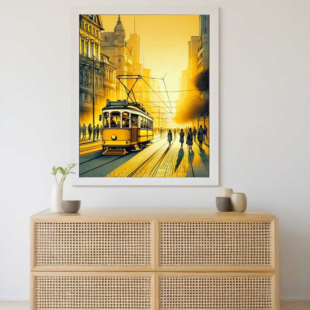 Yellow streetcar - Paint by Numbers