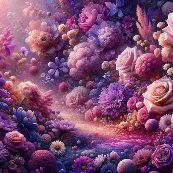 Paint by Numbers - Purple and pink flower dream