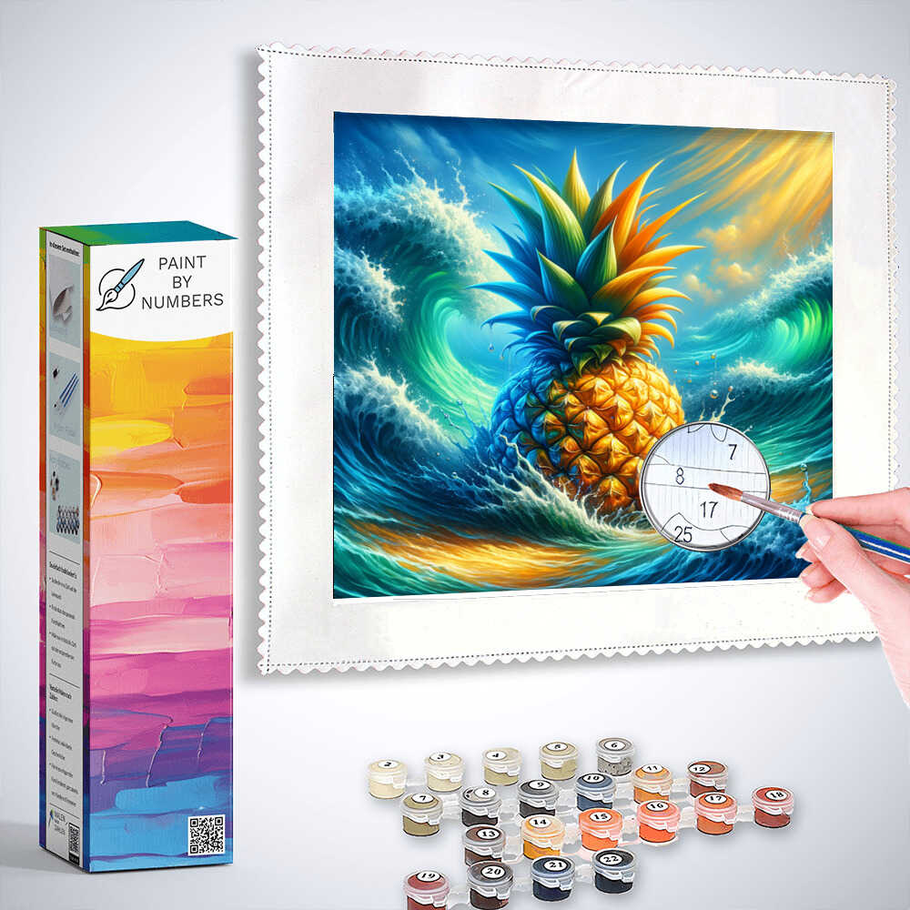 Paint by Numbers - Pineapple surrounded by water