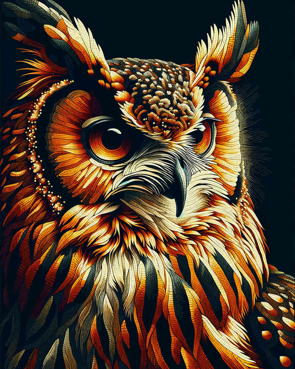 Paint by Numbers - Owl Looks Stubborn
