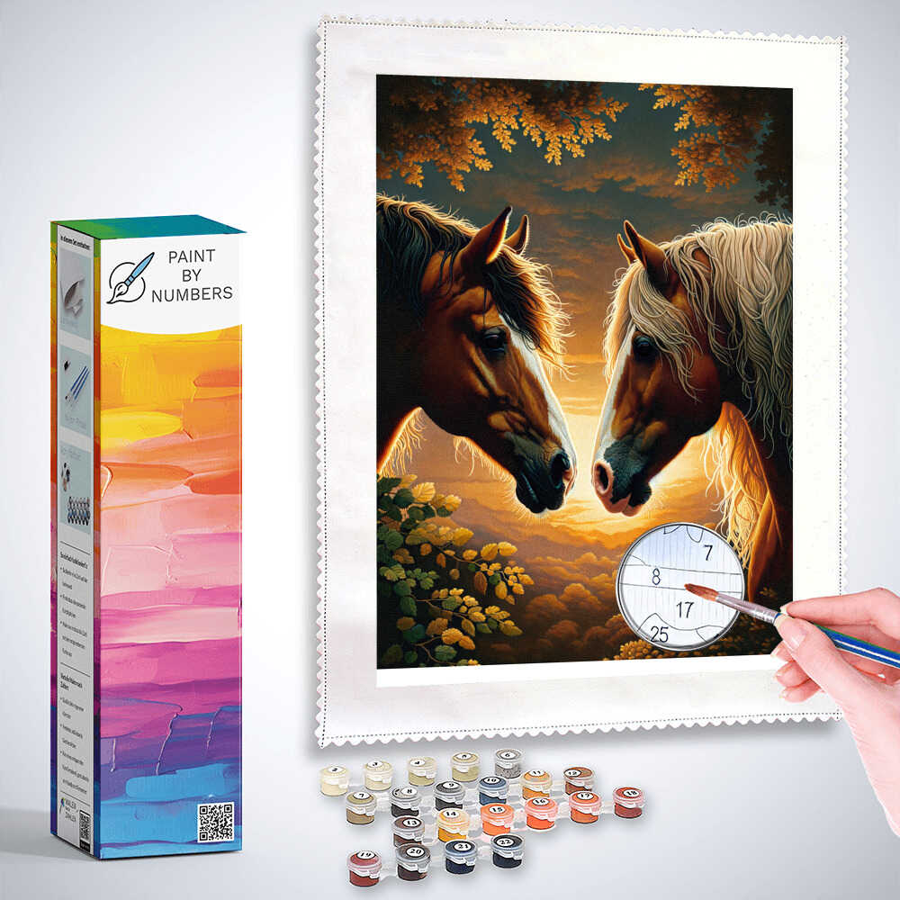 Paint by Numbers - Horse Love Romantic