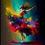 AB Diamond Painting - Bunter Tanz mit Frau - gedruckt in Ultra-HD - AB Diamond, Ballerina, Menschen, Neu eingetroffen, Quadratisch
