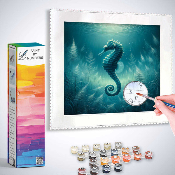 Seahorse, bottom of the sea - Paint by Numbers