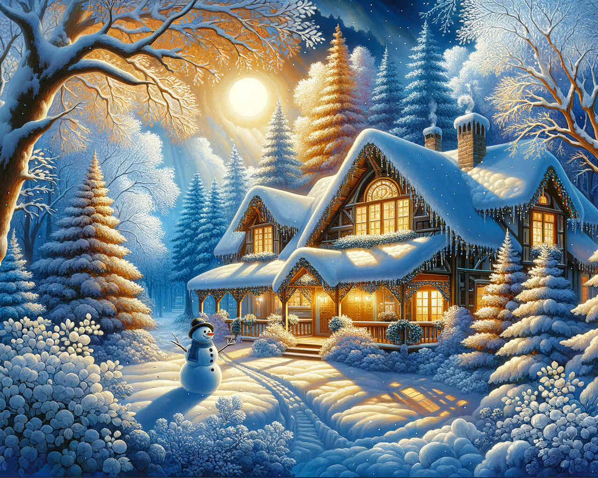Villa in the fairy tale forest - Paint by Numbers
