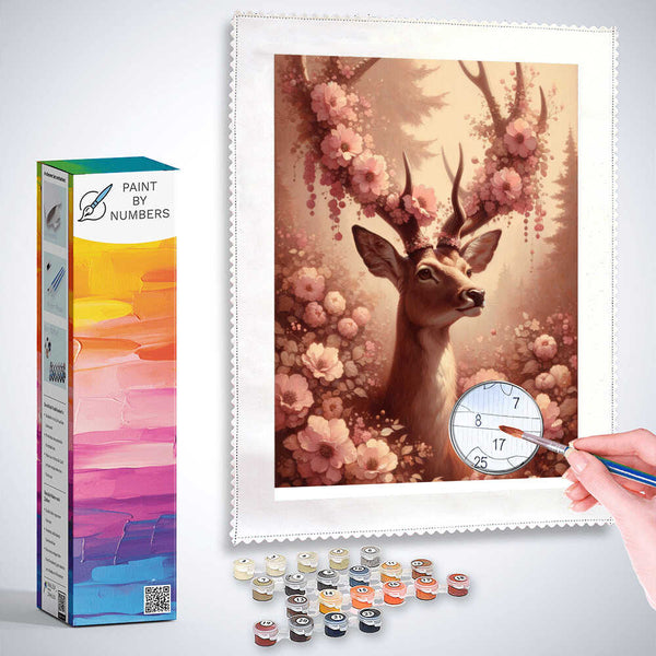 Paint by Numbers - Deer in pink