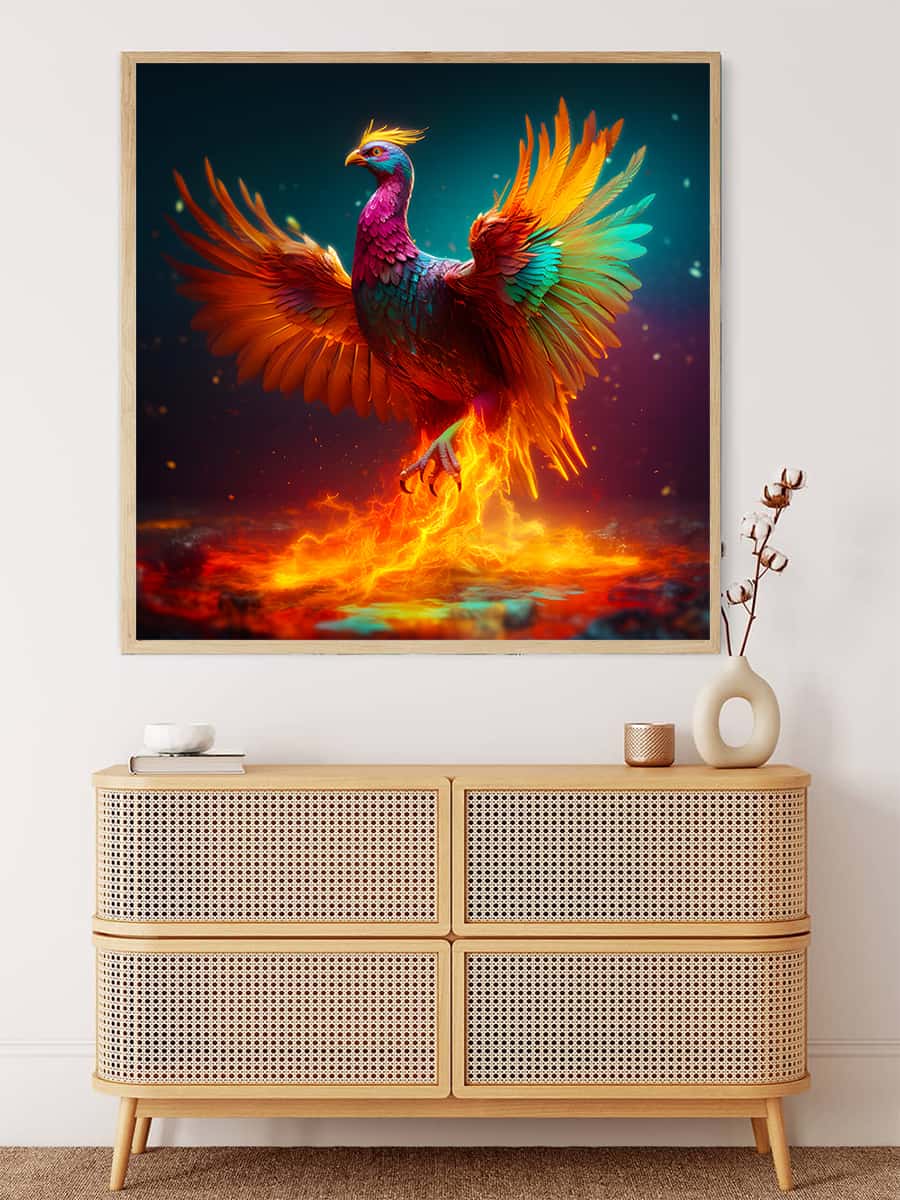AB Diamond Painting - Zauberhafter Phönix - gedruckt in Ultra-HD - AB Diamond, Neu eingetroffen, Phönix, Quadratisch