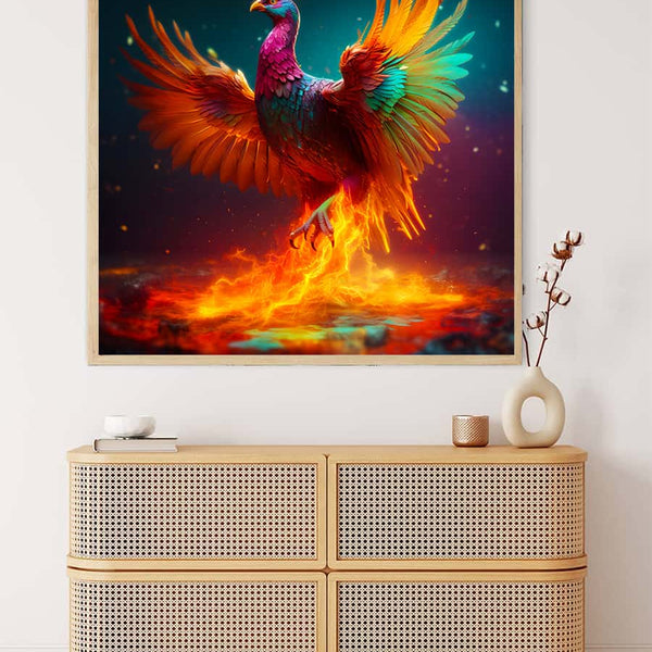 AB Diamond Painting - Zauberhafter Phönix - gedruckt in Ultra-HD - AB Diamond, Neu eingetroffen, Phönix, Quadratisch