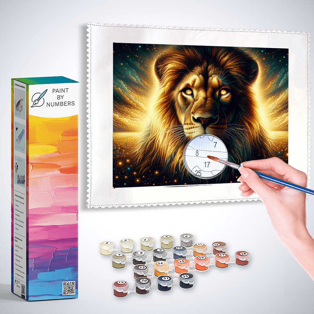 Paint by Numbers - Captivating lion