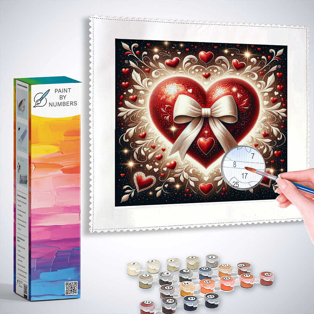 Paint by Numbers - Heart with Loop