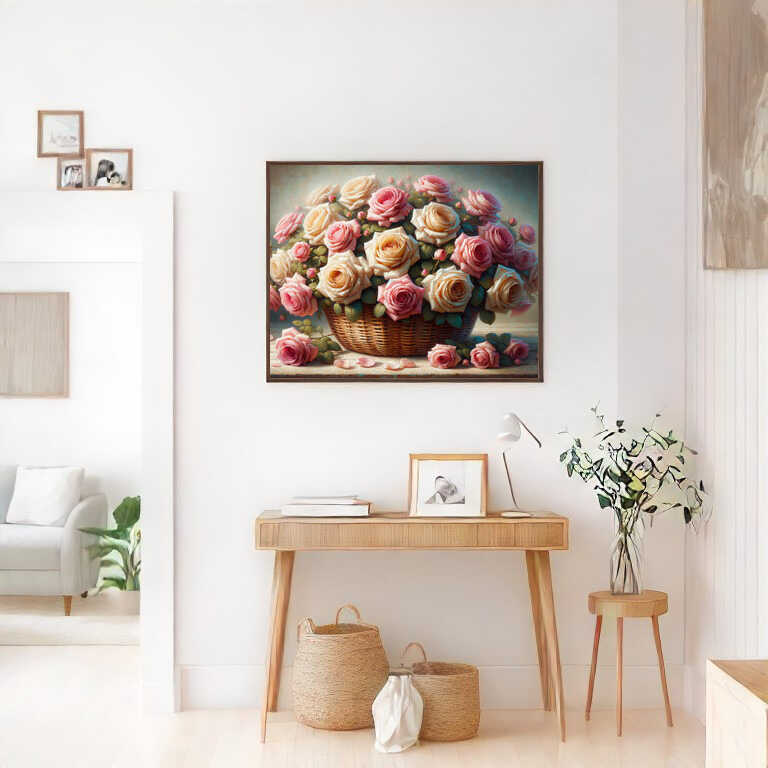 Paint by Numbers - A basket of roses