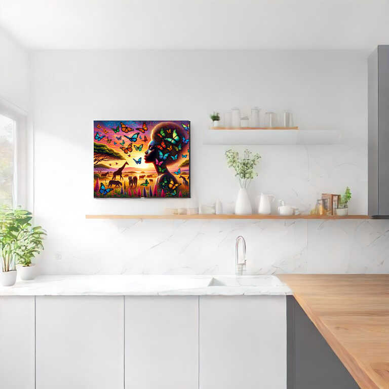 Paint by Numbers - Beauty with butterflies