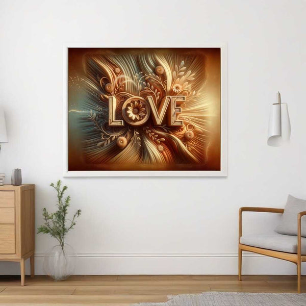 Paint by Numbers - Love, wood look