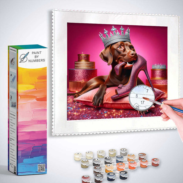 Paint by Numbers - King dog with pumps