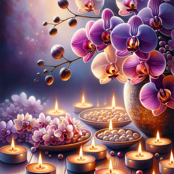 Paint by Numbers - Orchid Tea Lights