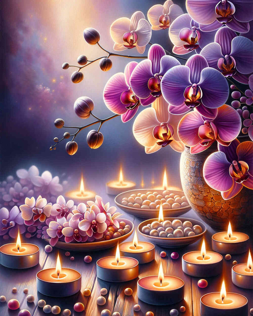 Paint by Numbers - Orchid Tea Lights