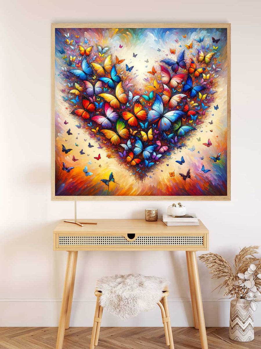 Paint by Numbers - Butterfly Heart Abstract