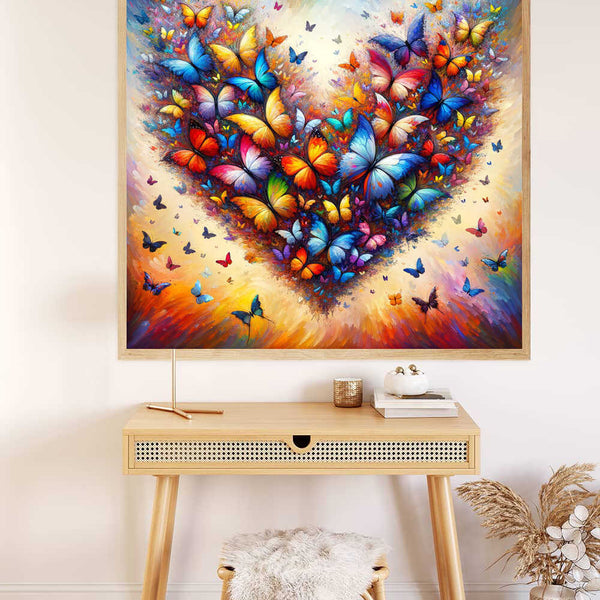 Paint by Numbers - Butterfly Heart Abstract