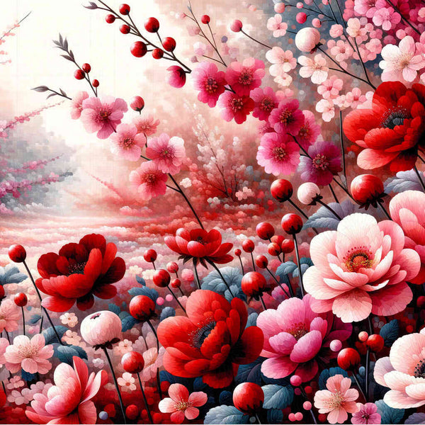 Paint by Numbers - Red flower dream