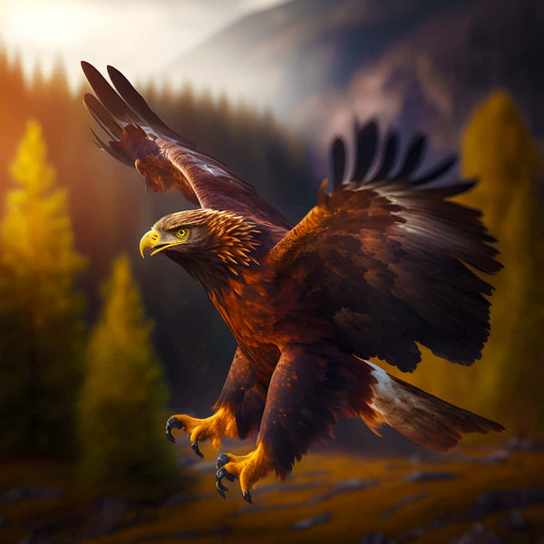 Malen nach Zahlen - Adler seitlich - hochwertige Leinwand - 170523, Adler, Neu eingetroffen, Quadratisch, Tiere