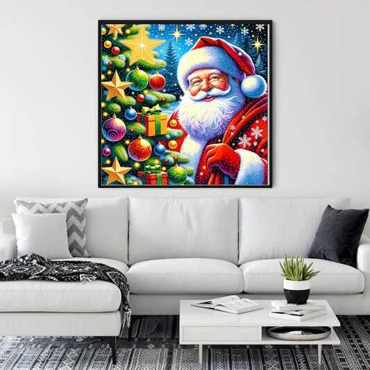 Paint by Numbers - Merry Christmas Santa with Tree