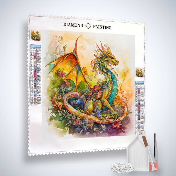 Diamond Painting Kit - Wings of Freedom with Dragon Design and Paint by Numbers Tools