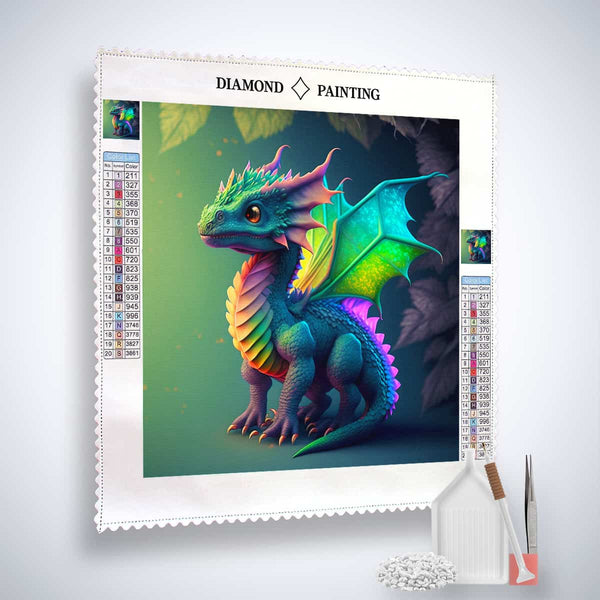 Dragon Diamond Painting Kit with professional canvas, acrylic diamonds, tweezers, and application pen – Paint by Numbers art that sparkles.