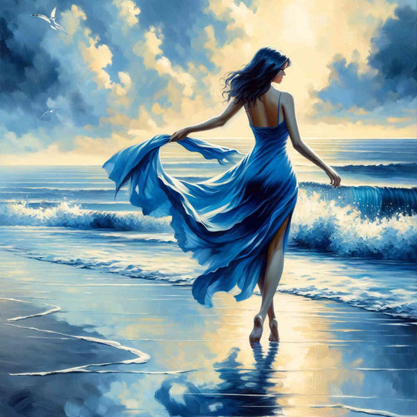 Blue dress - Paint by Numbers