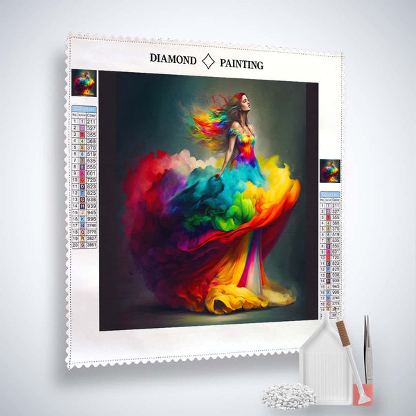 AB Diamond Painting - Riesenkleid - gedruckt in Ultra-HD - AB Diamond, Menschen, Neu eingetroffen, Quadratisch