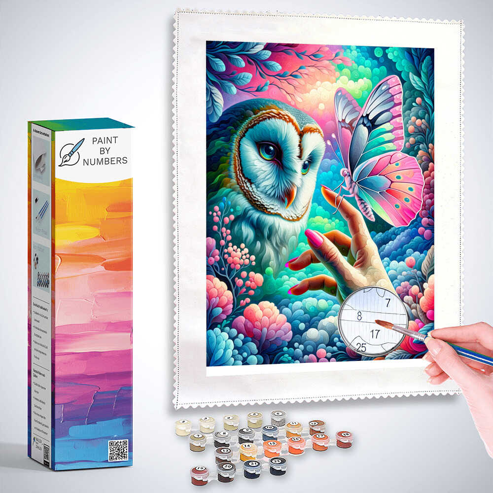 Paint by Numbers - Butterfly with owl