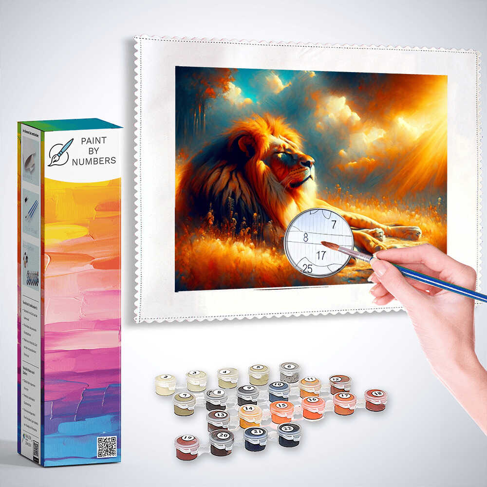 Paint by Numbers - Lion makes heia