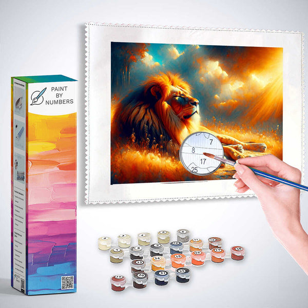 Paint by Numbers - Lion makes heia