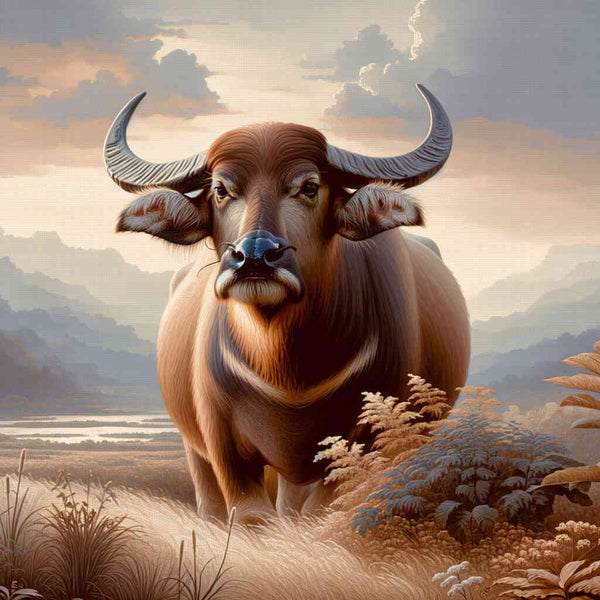 Paint by Numbers - Water buffalo, brown